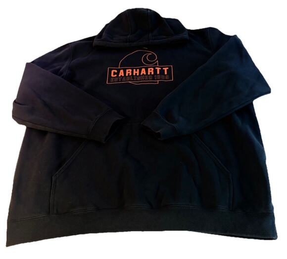 Carhartt Other - Carhartt Men’s Loose Fit Crewneck Graphic Logo Hoodie Black Size 3XLT